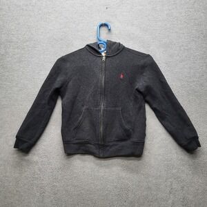Polo Ralph Lauren Boy Hoodie 7 Charcoal Zipper‎ Long Sleeve
